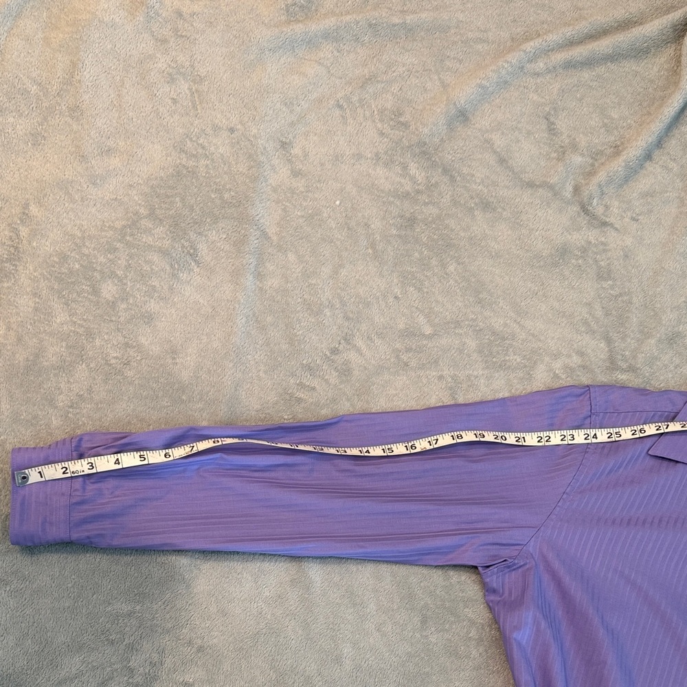 Kenneth Cole Reaction Medium Purple Striped Dress Shirt - Picture 9 of 12